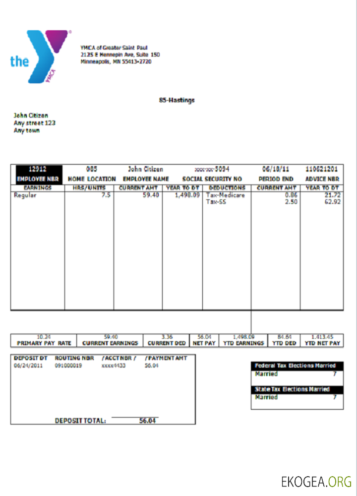 Fiche d'employé d'une entreprise de services sociaux aux États Unis